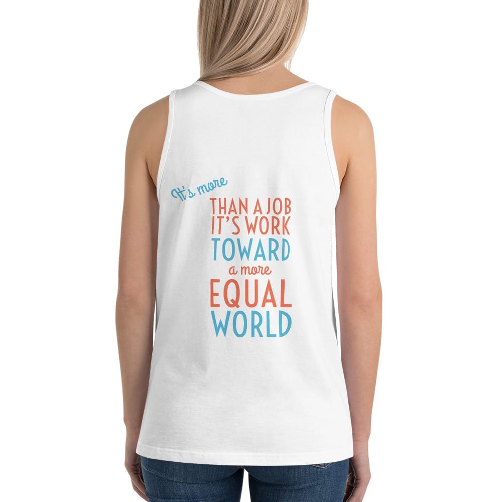 Honest Equal World Unisex Tank Top back