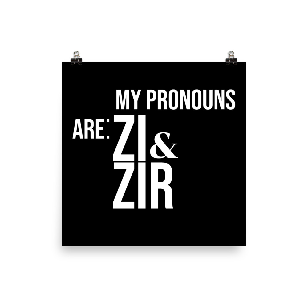 Pronoun Poster Zi/Zir